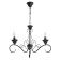 Azazel chandelier 3XE14 40W black and gold 57x57x39.5-98 cm Bayerlux