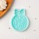 Silicone Mold "Christmas Ball", 8 × 6 × 0.8 cm, the color is turquoise