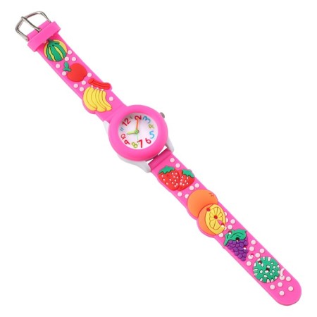 Watch of nursery, "Fruits", D-2 cm, strap silicone L-20 cm-2