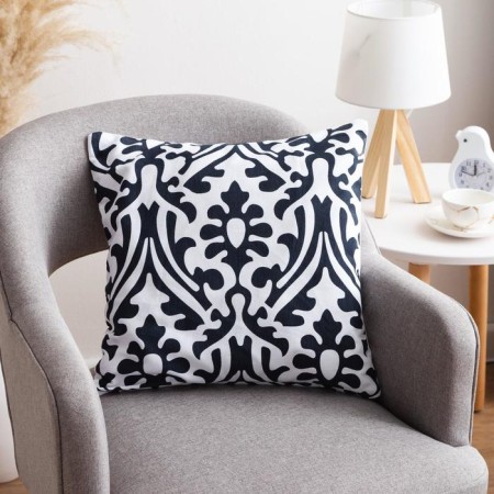 Decorative pillowcase 40x40 cm, Monograms Black, 100% cotton-3