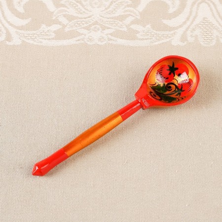 Sugar, with a spoon, 10 × 9 cm, Khokhloma-10
