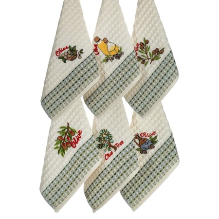 A set of wuffed napkins Diva Afrodita Ceylin "Oliva", size 35x50 cm, 6 pcs-3