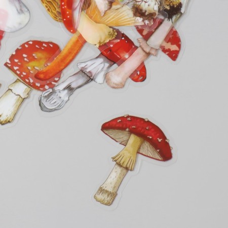 Stickers for creativity PLC PVC "Mushroom Stories" set 40 pcs 9x10.5 cm-2