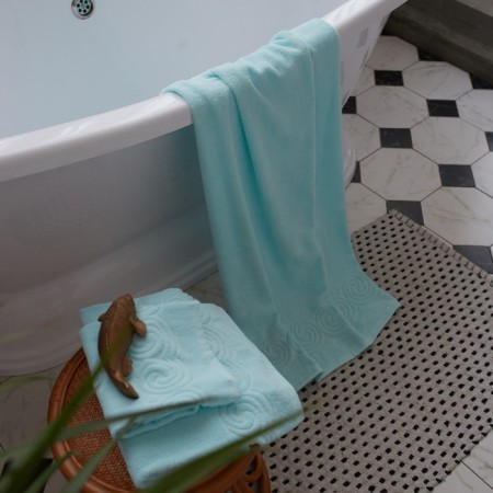 Trick Love Life Border, 50x90 cm, light blue, 100% cotton, 380 g/m2-6