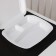 Disposable lunch box, 24.7 × 20.6 × 7 cm, 3 sections, white color