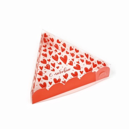 Box for confectionery products with PVC “With Love”, 18 x 3 cm