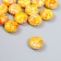 Beads for creativity plastic "Marble. Yellow" set of 15 pcs 1.7x1.7x1 cm