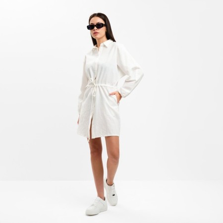 Women's summer dress with kulisk mist size 44-46, white color-3