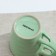 Ceramic mug with a spoonful of shade "Noel", 280 ml, green color