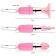 Vibrator-siders, 3 interchangeable nozzles, 1 mode, pink