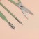 Manicure set, 10 items, in case, turquoise color
