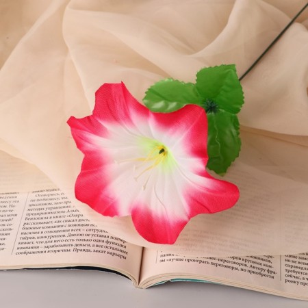 Artificial flowers "Hippeastrum" D-12 cm H-23 cm, white-pink