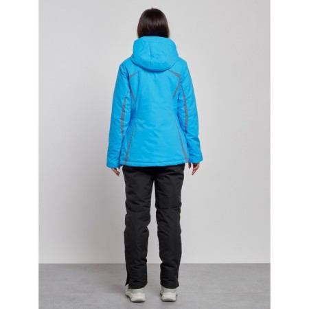 Ski costume female winter, size 46, blue color-3