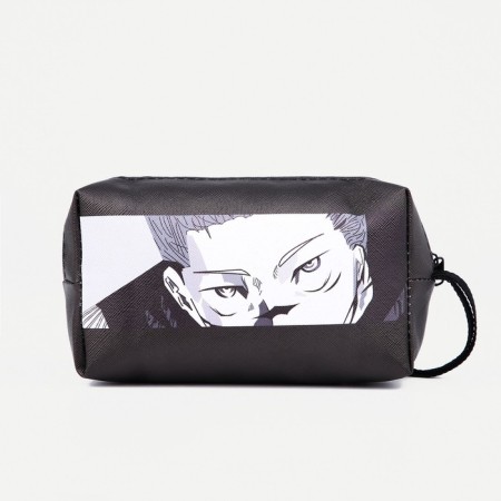 Cosmetic bag with a lightning, with a pen, black color-1