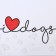 Rug for a bowl "I Love Dogs", 43x28cm
