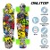 Skateboard Onlitop R2206, 56x15 cm, Pu, Abec 7 wheels, aluminum frame, graffiti color