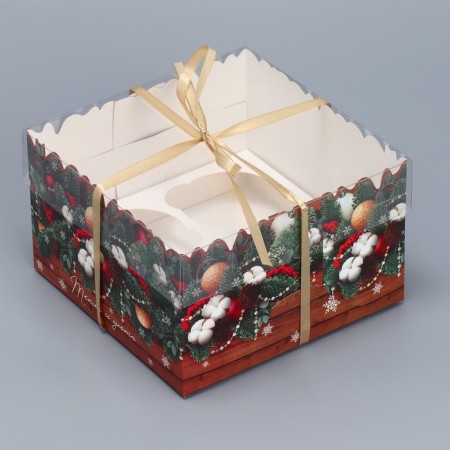 Capcake box "heat and comfort", 16 x 16 x 10 cm, new year-3