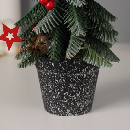 Christmas tree decor "with berries, in a pot" 22x7.5 cm-2
