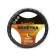 Braid on the steering wheel Lavita, size L, leather, black