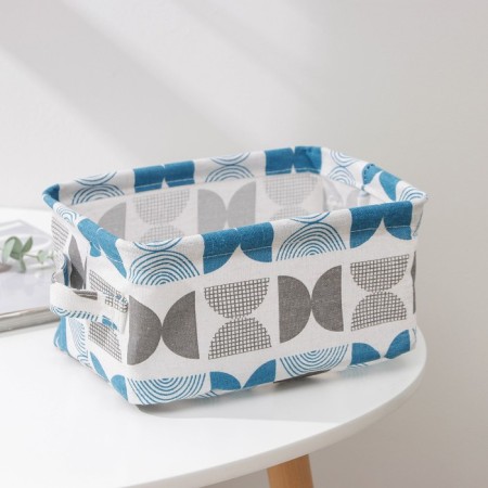 Basket for storage with handles of the share "sand", 23.5 × 17 × 12 cm, blue color