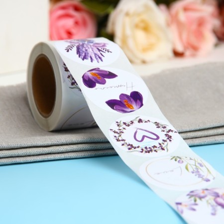 Stickers for flowers and gifts "Lavender", 4.4 x 4.4 cm, 252 pcs.-2