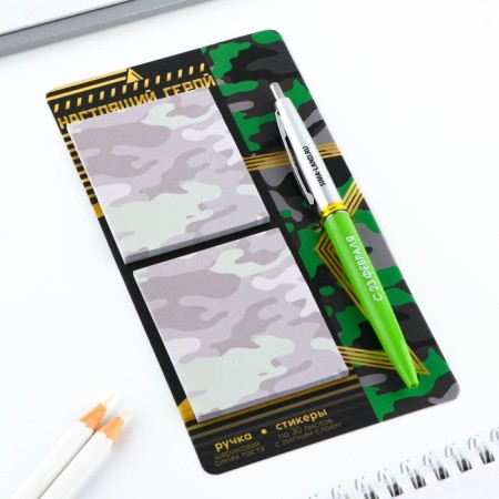 Set Stickers and pen “Real Hero”, 2 x 30 l, blue paste 0.7 mm-4