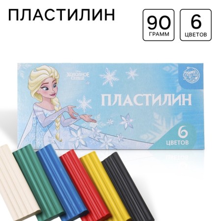 Plasticine 6 colors 90 g "Elsa", cold heart