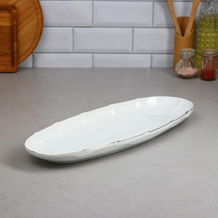 Herring "fish assorted", 1.5 l, gold stroke, porcelain, Iran