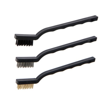 A set of brushes of metal tundra, plastic handles, small, 3 pcs.