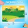 Magnetic game "By fields, by fields!", Blue tractor