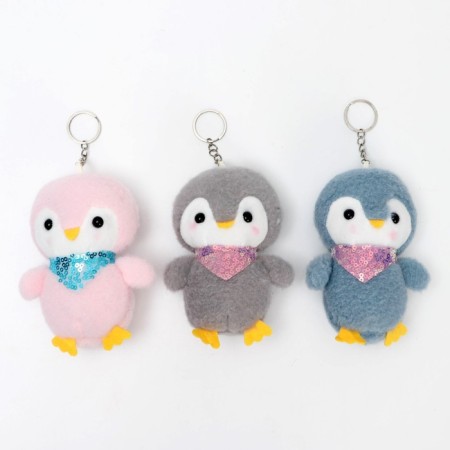 Soft toy "Penguin", on a key fob, color mix-2