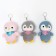 Soft toy "Penguin", on a key fob, color mix