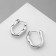 Earrings Metal "Bohemia" Virazh bend, color silver
