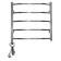 Domoterm electric heated towel rail "Laura", 500 x 500 mm, 5 crossbars, left, chrome
