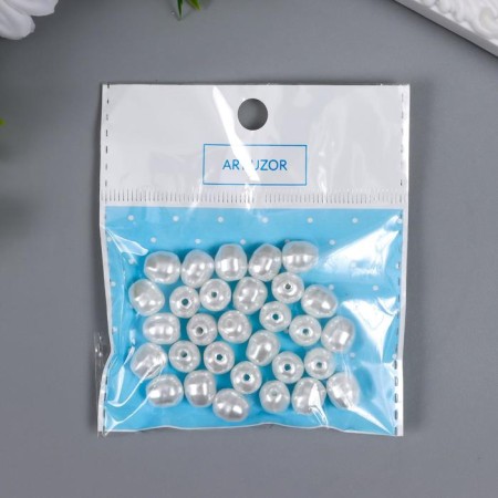 Beads for creativity plastic "natural form pearls" set 30 pcs 0.9x0.8x0.8 cm-2