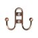 Hook furniture tundra TKD017, two -rod, copper