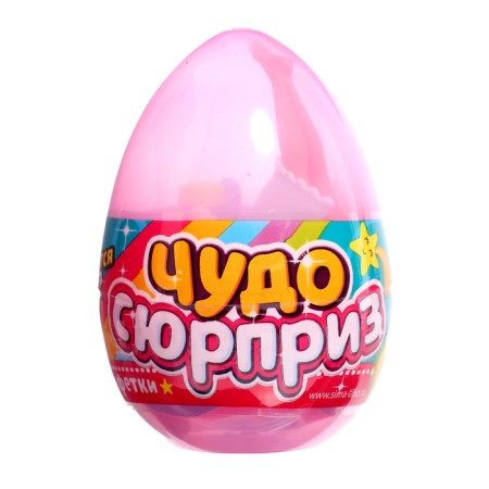 Toy-Surprise "Miracle Surprise", in the egg, with sweets and stickers, mix-6