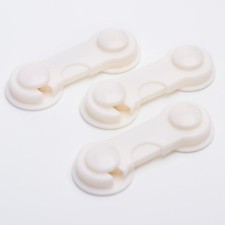 Set of locks for cabinet doors, 3 pcs., White color
