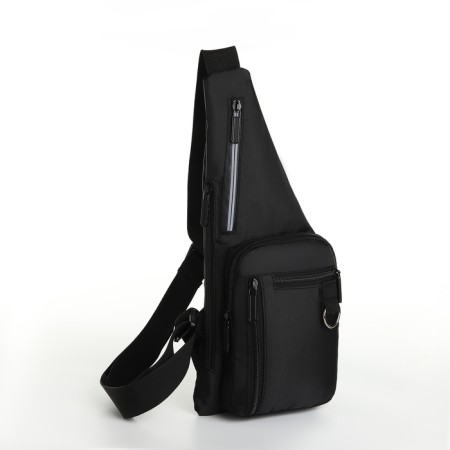 Male bag-bag from textiles, black color