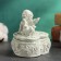 Casket with a lid "Heart with an angel" aged, 10x9cm