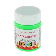 Acrylic paint FLUO 50 ml, ZHK Decola, fluorescent green light, 4328717
