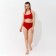 Top bathing female minku on ties, color Bordeaux size 52