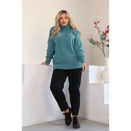 Female jumper, size 52, turquoise color-11
