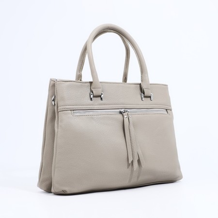 Luggage bag on lightning, 2 external pockets, color gray color-2