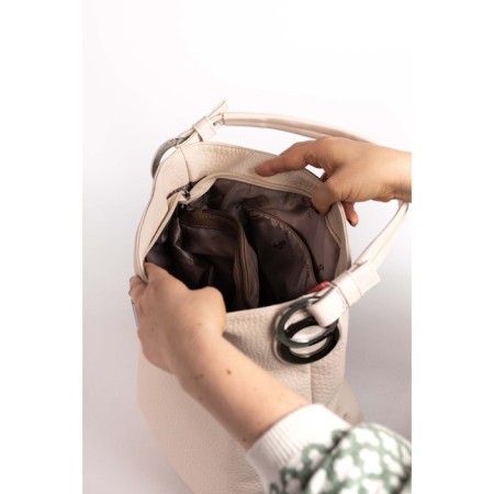 Gobo bag female, eco -leather, Ludor Dairy, 37x16x35 cm-2