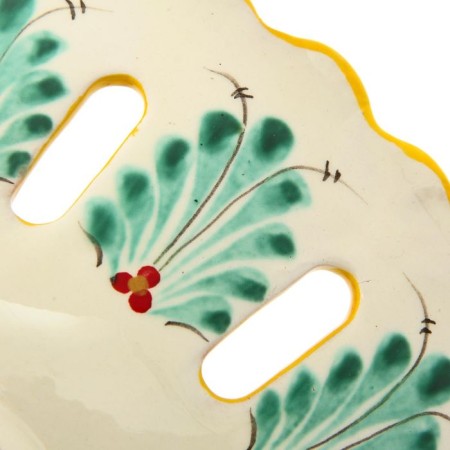 Rishtan ceramics "Patterns", 28 cm, yellow fruit-3
