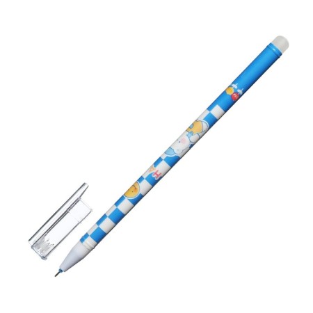 Gel handle with erased ink Calligrata, 0.38mm, blue rod, Bear case, mix-1
