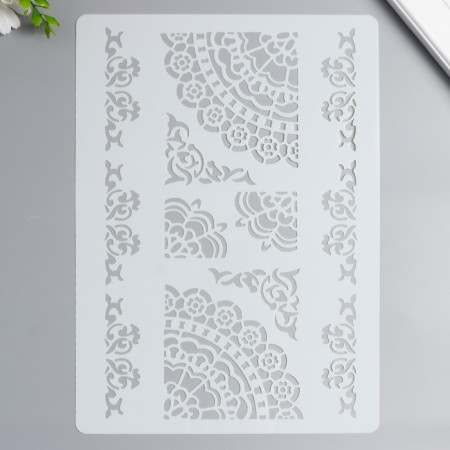 Plastic stencil "openwork mehendi" 29.7x21 cm
