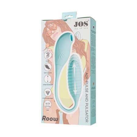 Vacuum-wave stimulator and pulsa egg Jos Roow, 36 cm, silicone, blue color-12