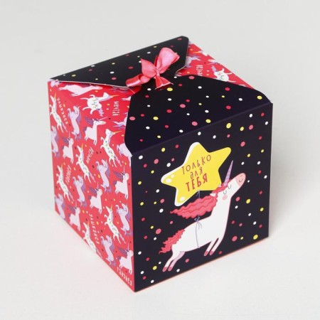 Gift folding box, packaging, "surprise", 12 x 12 x 12 cm-4